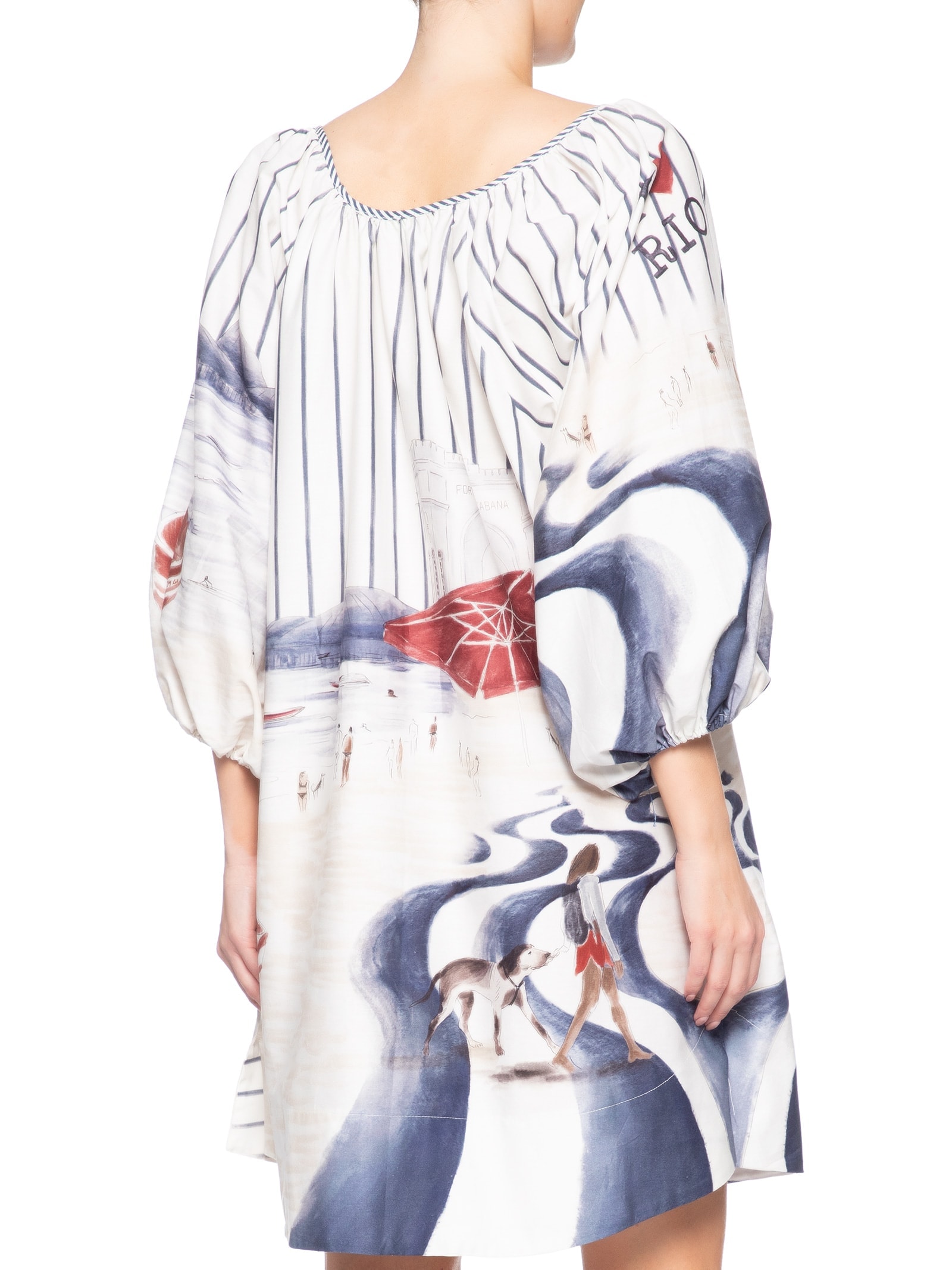 Vestido Curto Posto 6 Azul Farm
