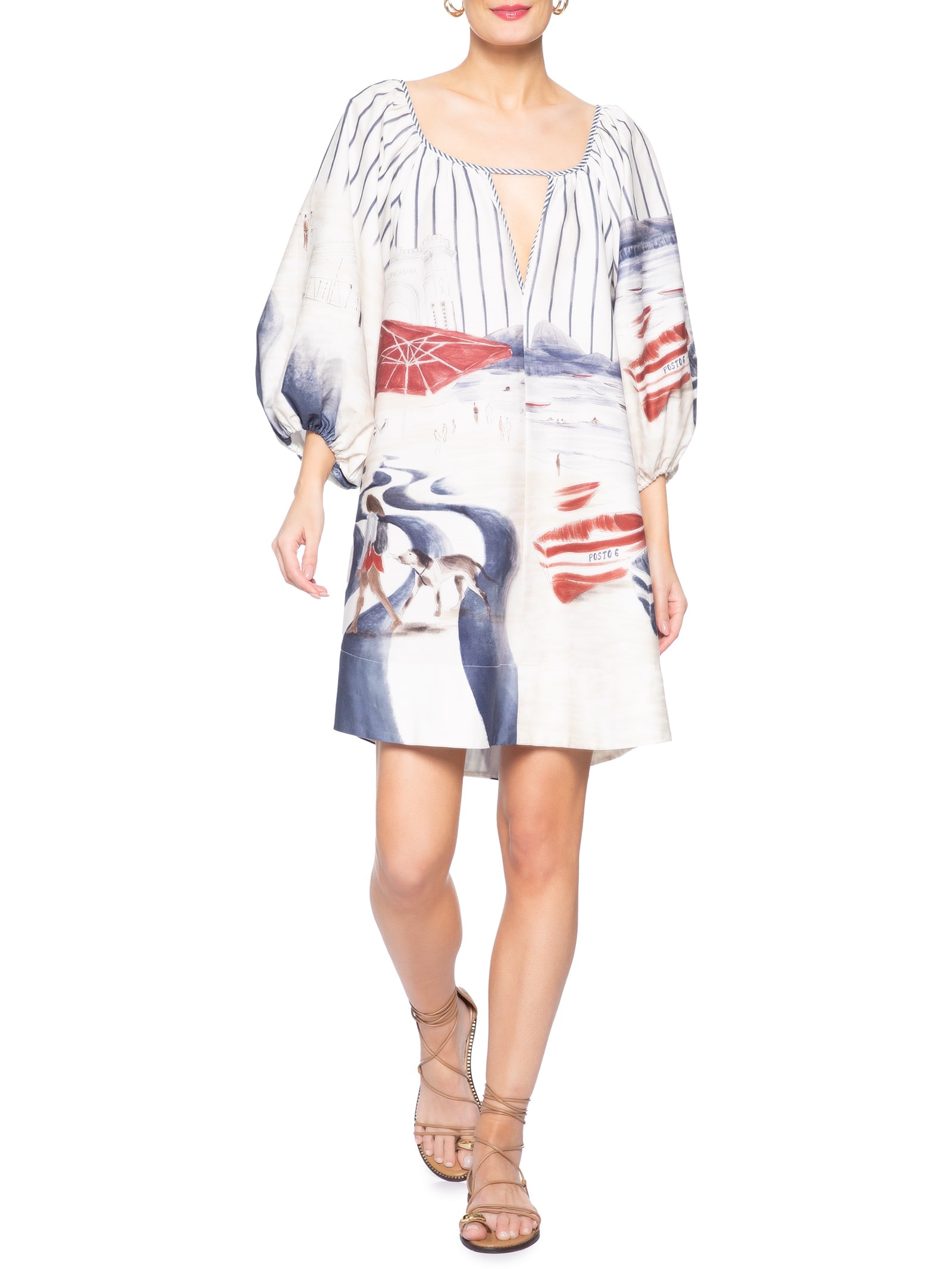 Vestido Curto Posto 6 – Azul Farm