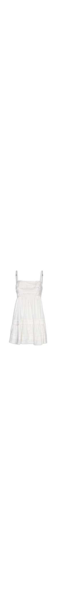 Vestido Curto Pregas - Branco