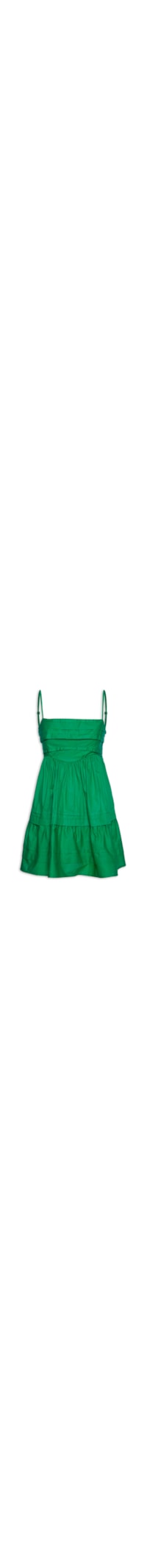 Vestido Curto Pregas - Verde