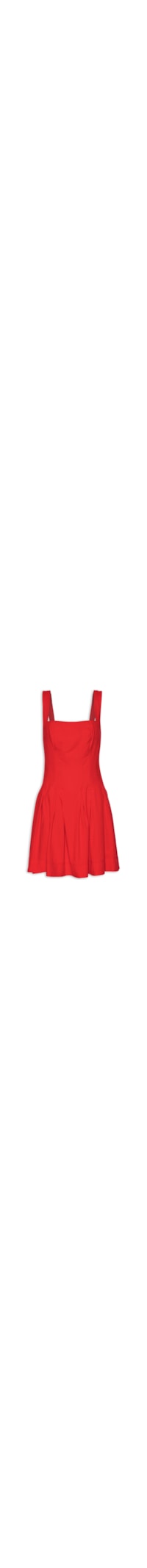 Vestido Curto Pregas - Vermelho