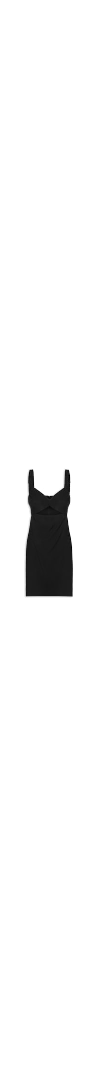 Vestido Curto Recorte Na Cintura - Preto