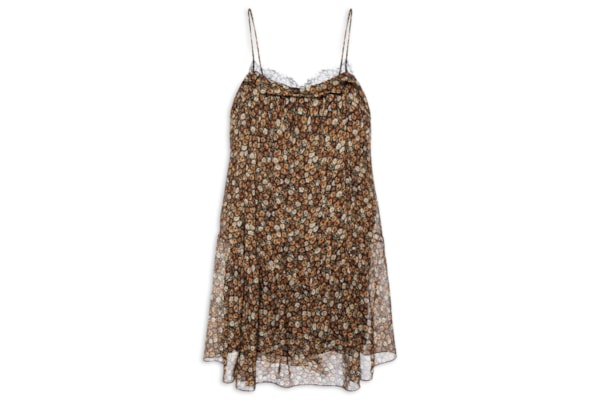 Vestido Curto Renda Liberty Seeds - Marrom