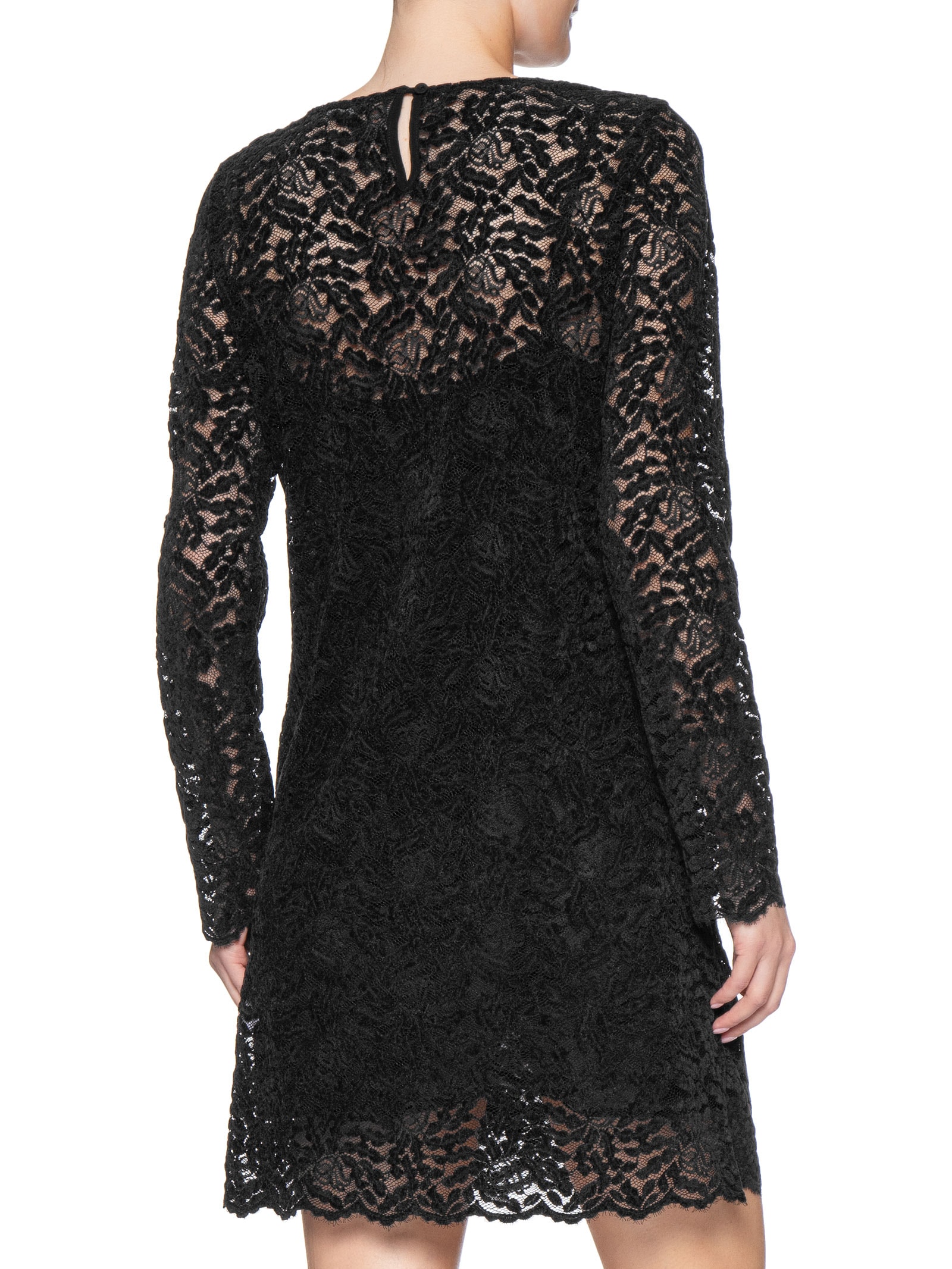 Vestido Curto Renda Preto Maria Filó