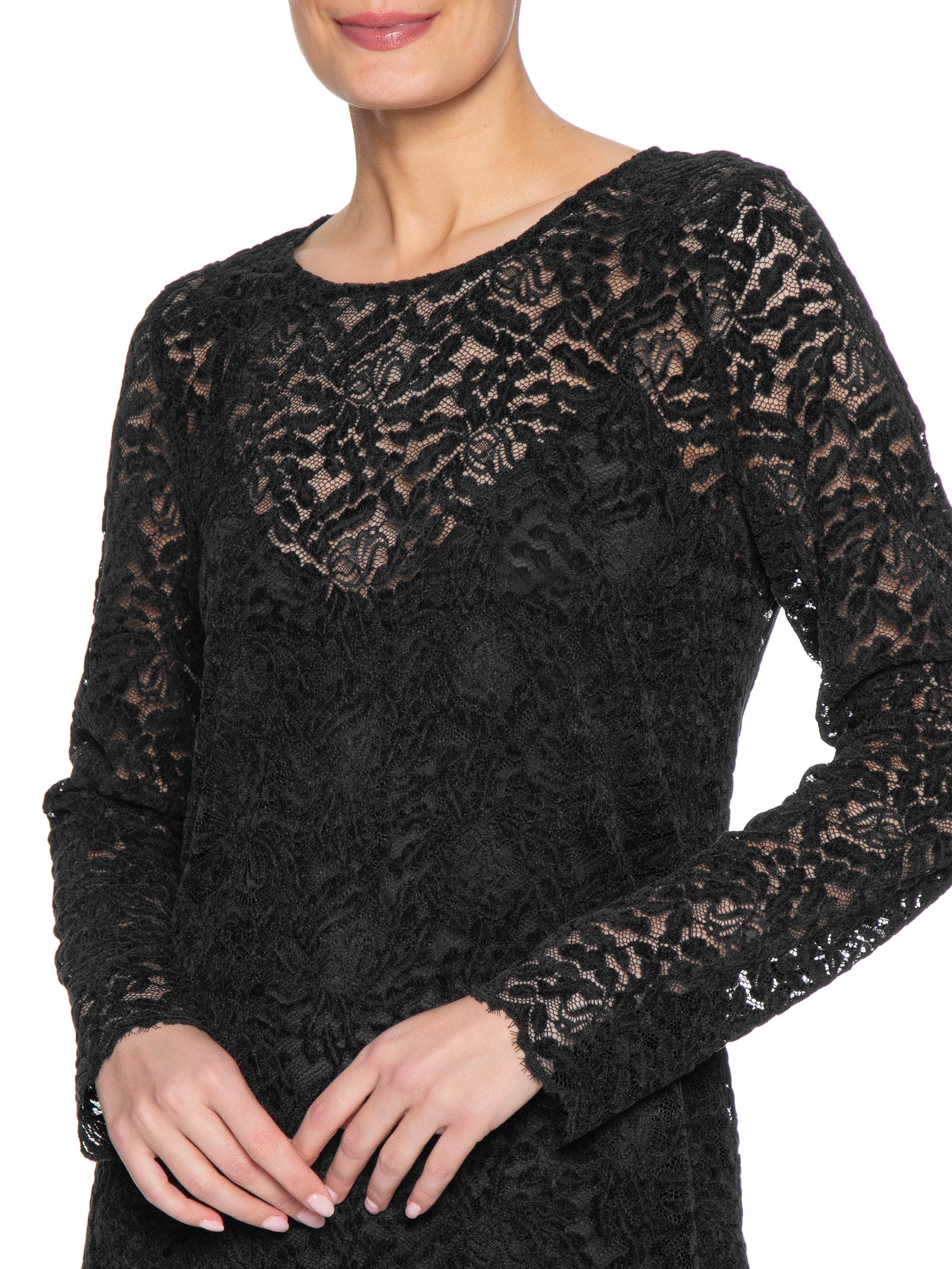 Vestido Curto Renda Preto Maria Filó