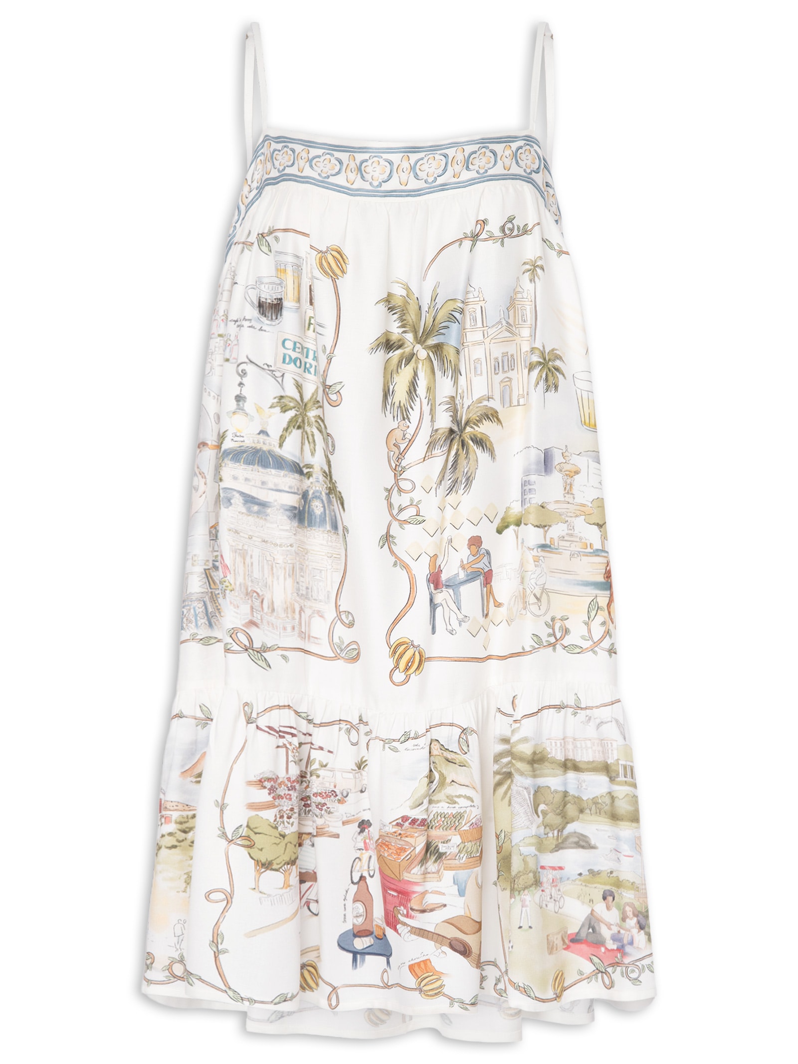 Vestido Curto Rio a Dentro- Branco Farm