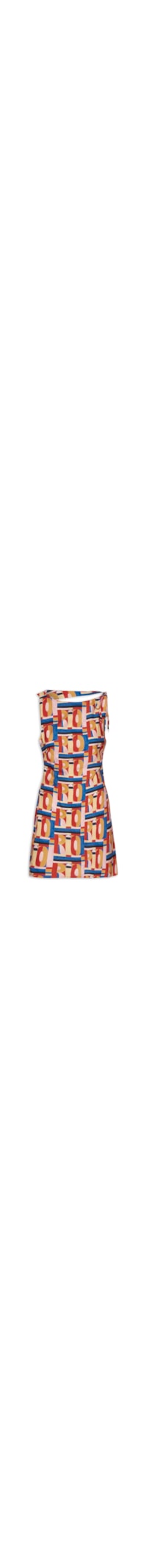 Vestido Curto Rio Gráfico - Rosa