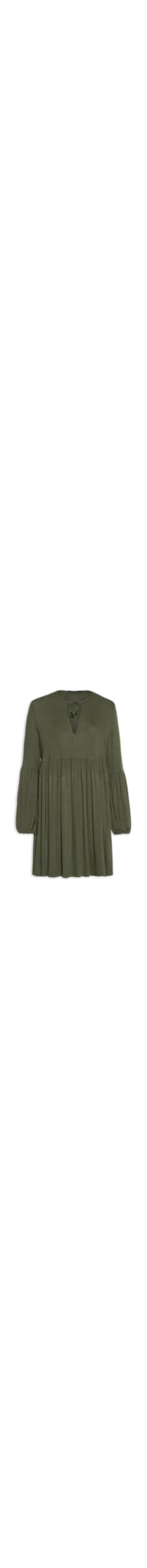 Vestido Curto Rodado Leve - Verde