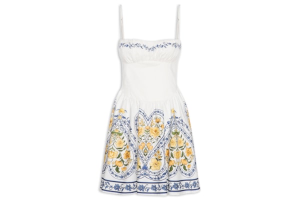 Vestido Curto Romance Boho - Azul