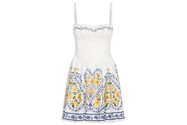 Vestido Curto Romance Boho - Azul
