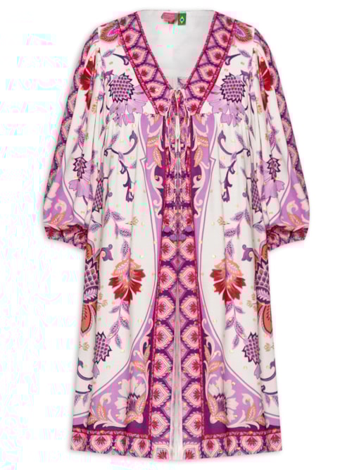 Vestido Curto Romance De Tucano – Rosa