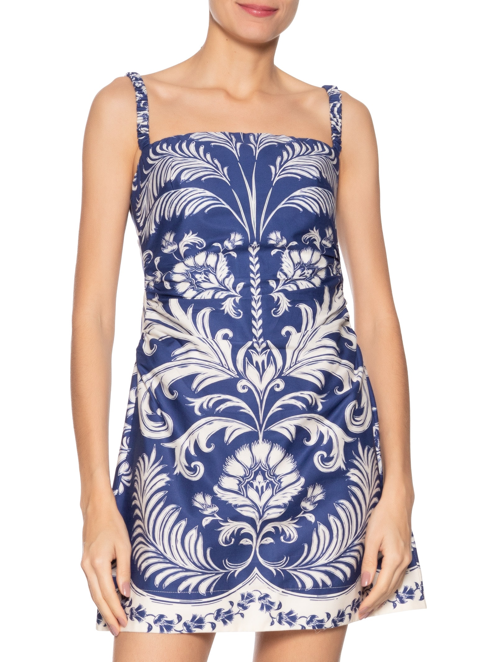 Vestido Curto Santorini Azul Farm
