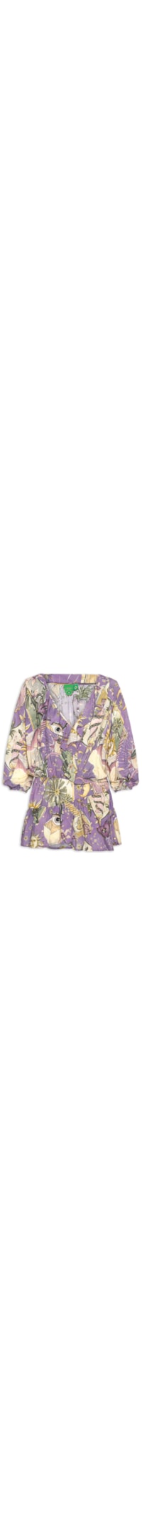 Vestido Curto Selva Mística - Roxo
