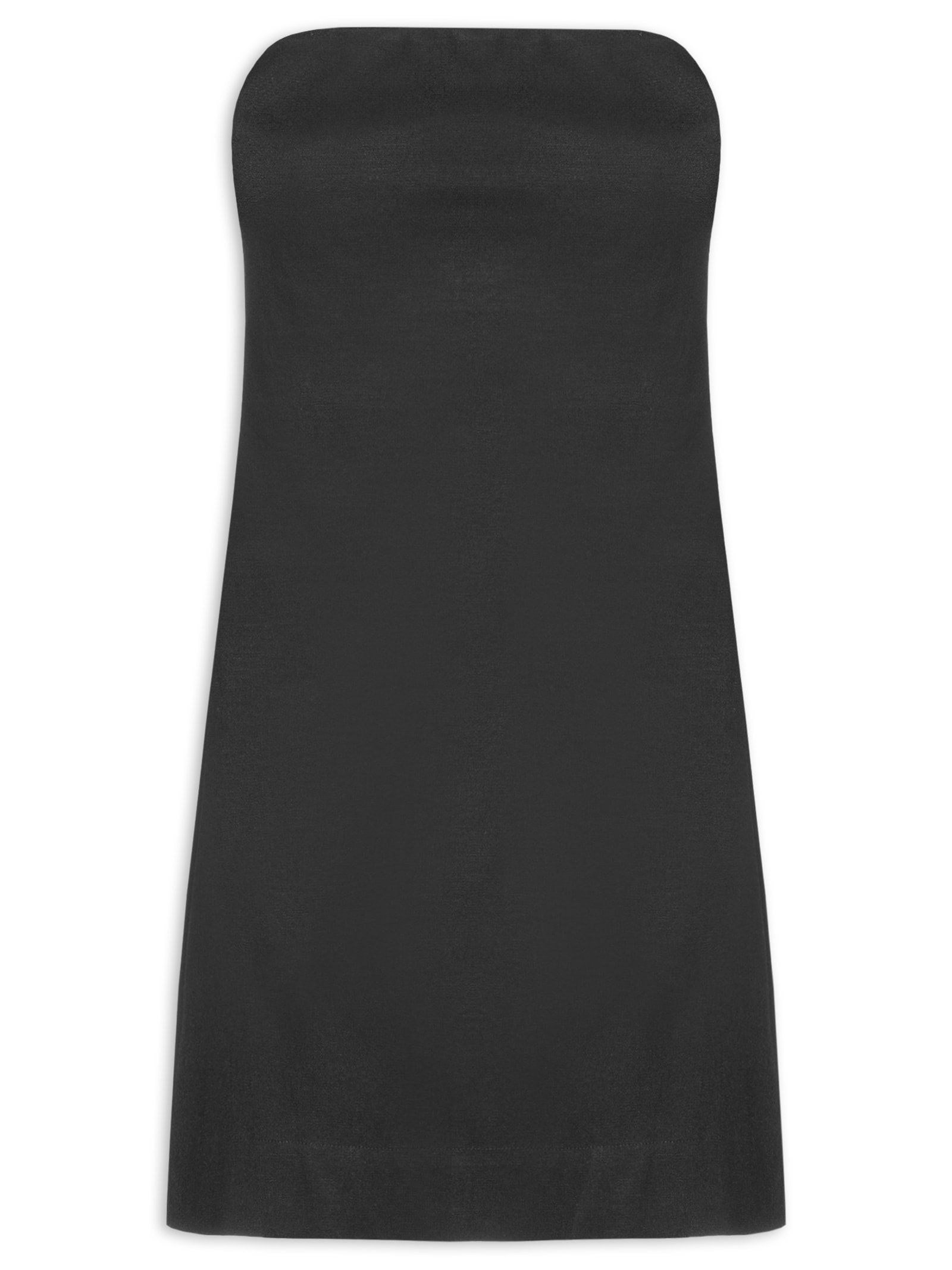 Vestido Curto Sem Alça Preto Farm