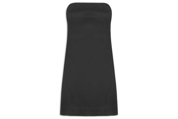 Vestido Curto Sem Alça - Preto