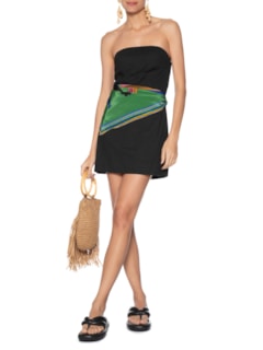 Vestido Curto Sem Alça - Preto by FARM