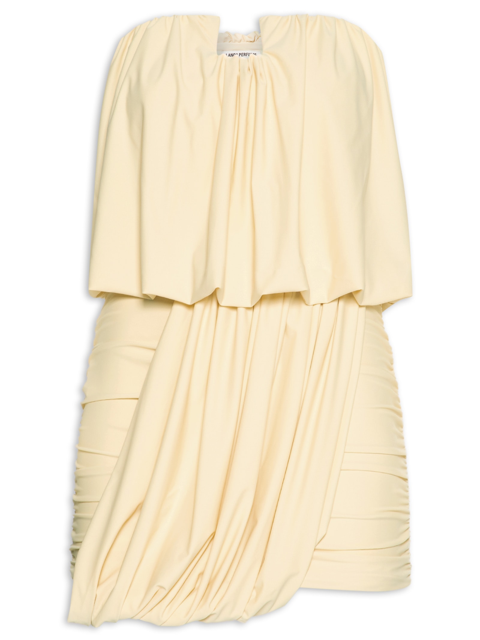 Vestido Curto Sem Alças Amarelo Lança Perfume