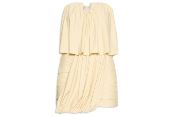 Vestido Curto Sem Alças - Amarelo