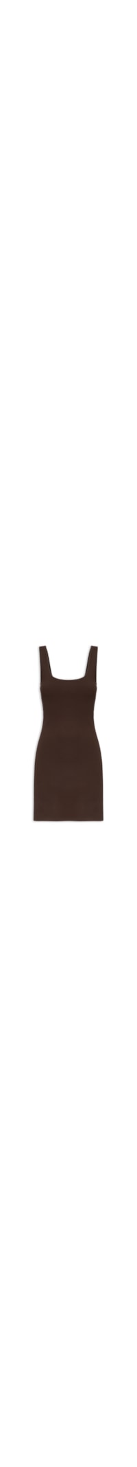 Vestido Curto Sem Manga Com Cut Out - Marrom