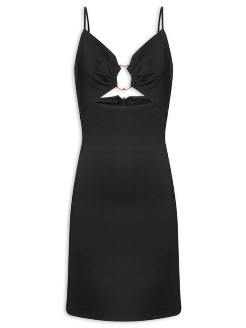 Vestido Curto Sem Mangas – Preto