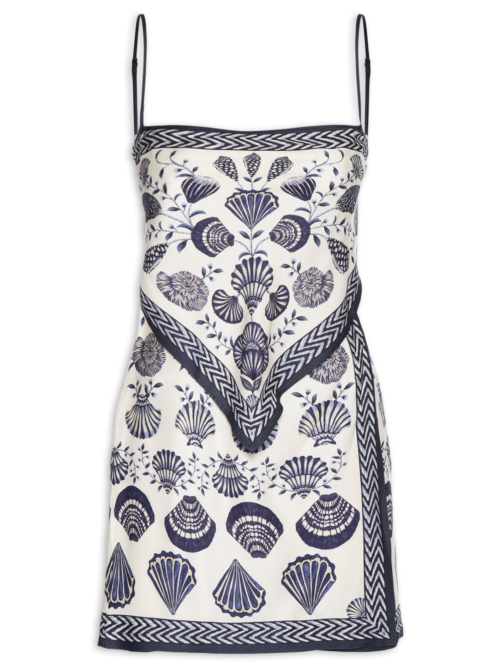 Vestido Curto Sonho De Concha Branco Farm
