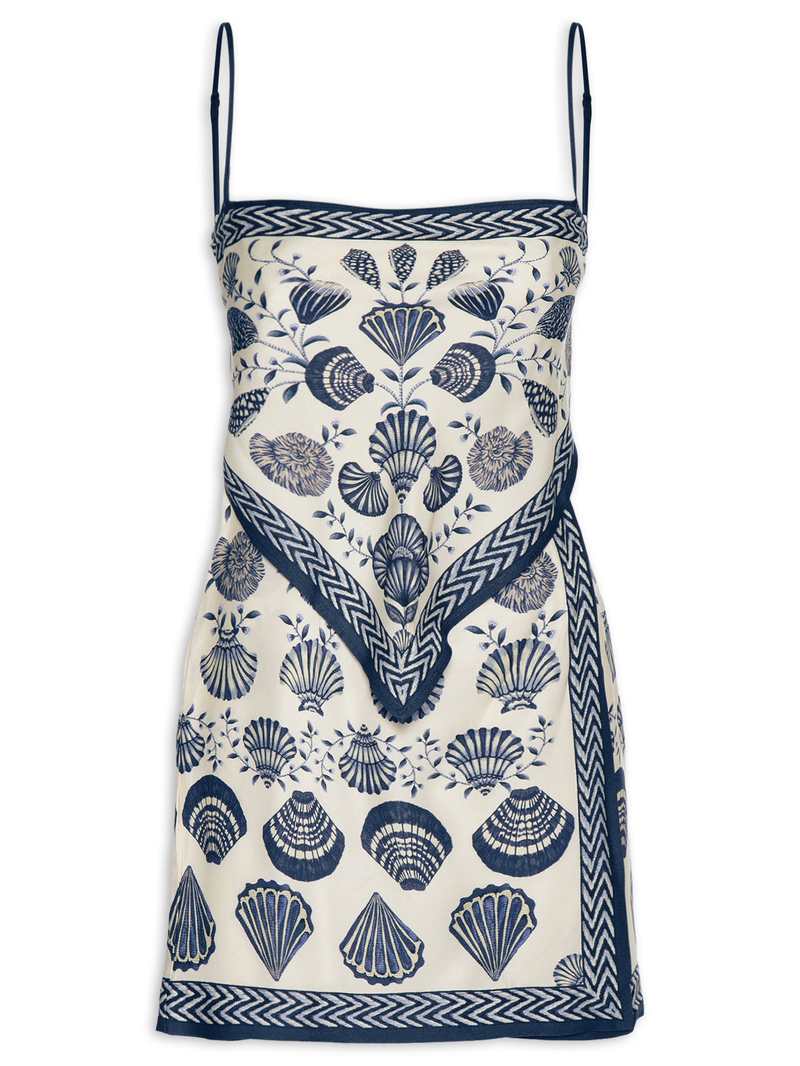 Vestido Curto Sonho De Concha Branco Farm