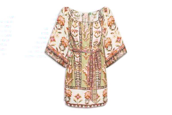 Vestido Curto Tapete de Cor - Verde