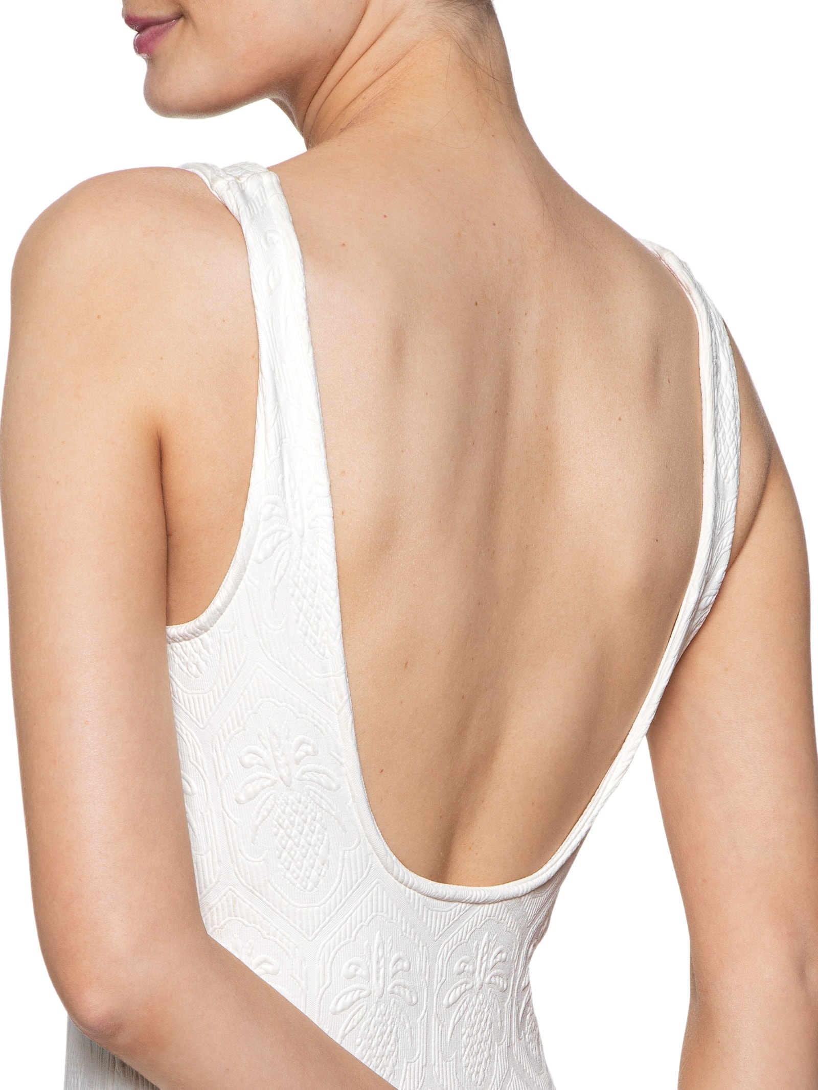 Vestido Curto Textura Abacaxi Off White Farm Praia