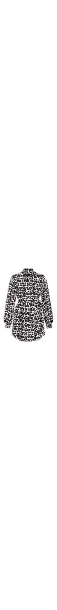 Vestido Curto Textura Xadrez – Preto