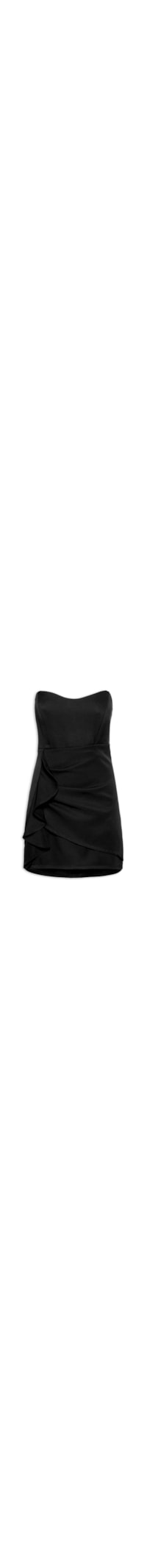 Vestido Curto Tomar Que Caia Com Babado - Preto