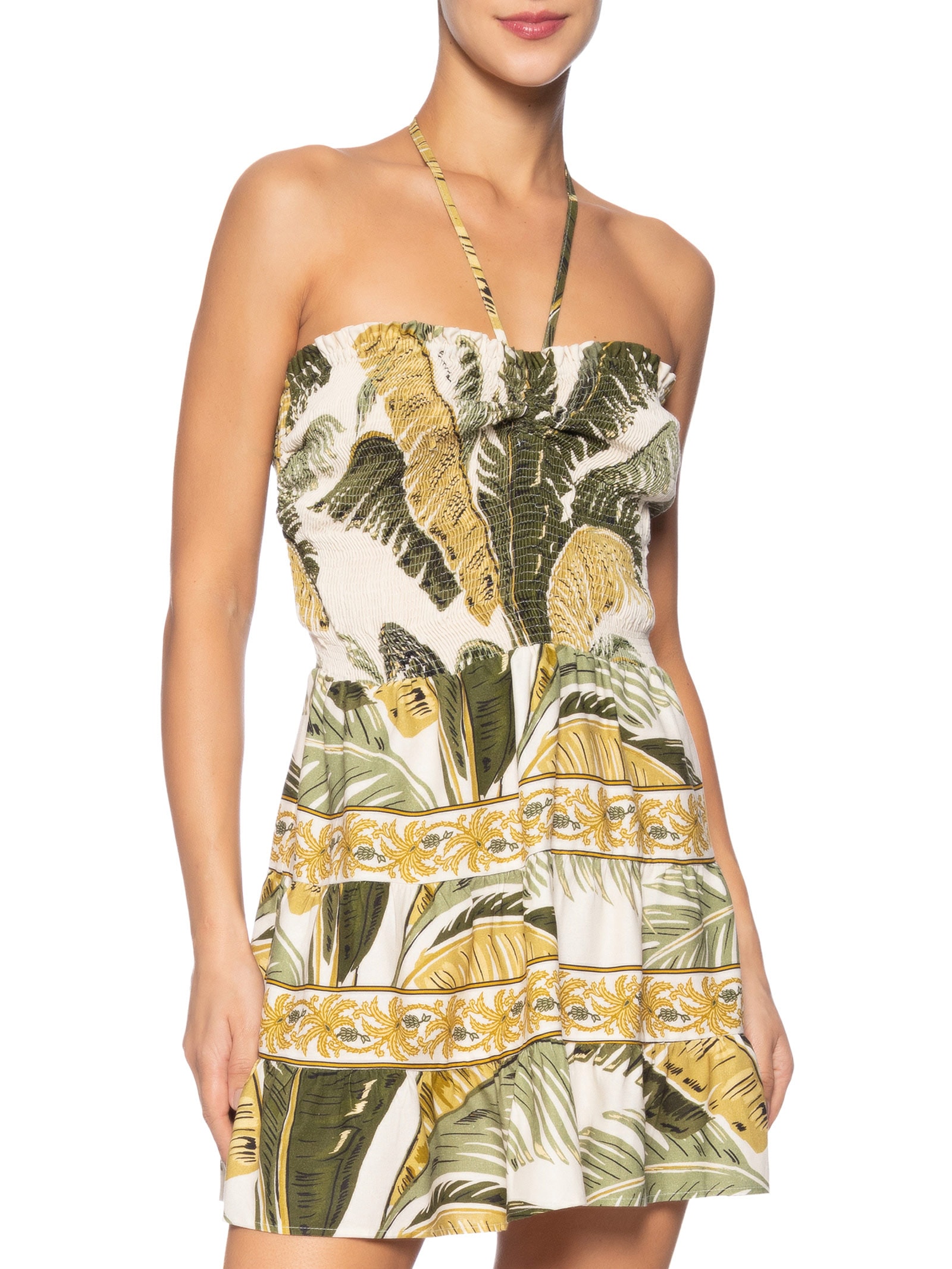 Vestido Curto Trancoso Verde Farm