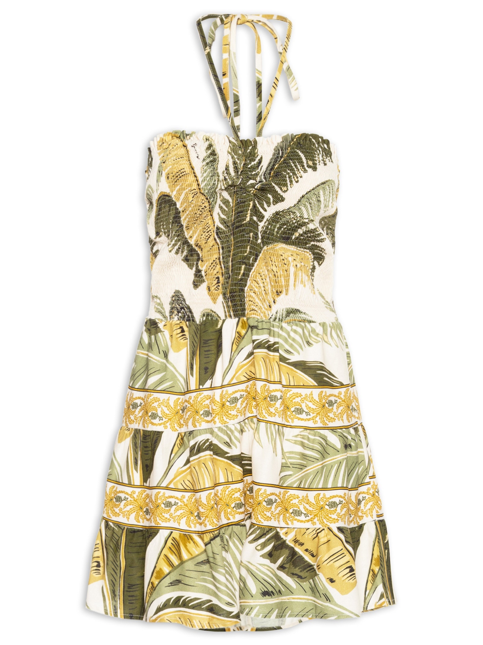 Vestido Curto Trancoso Verde Farm