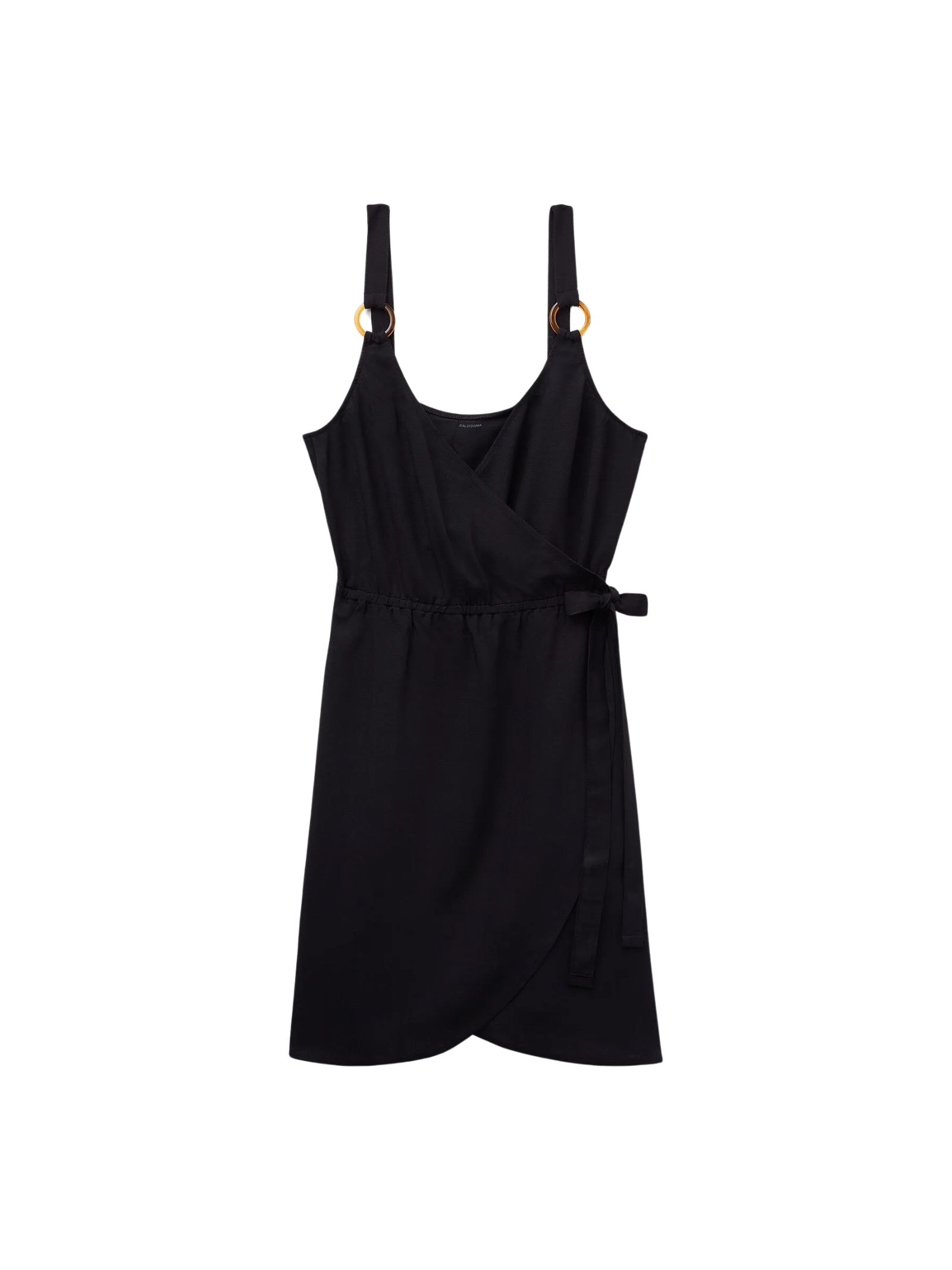 Vestido Curto Transpassado Preto Calzedonia