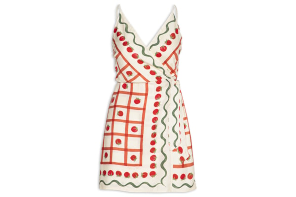 Vestido Curto Transpasse Lenço Tomatinho – Vermelho