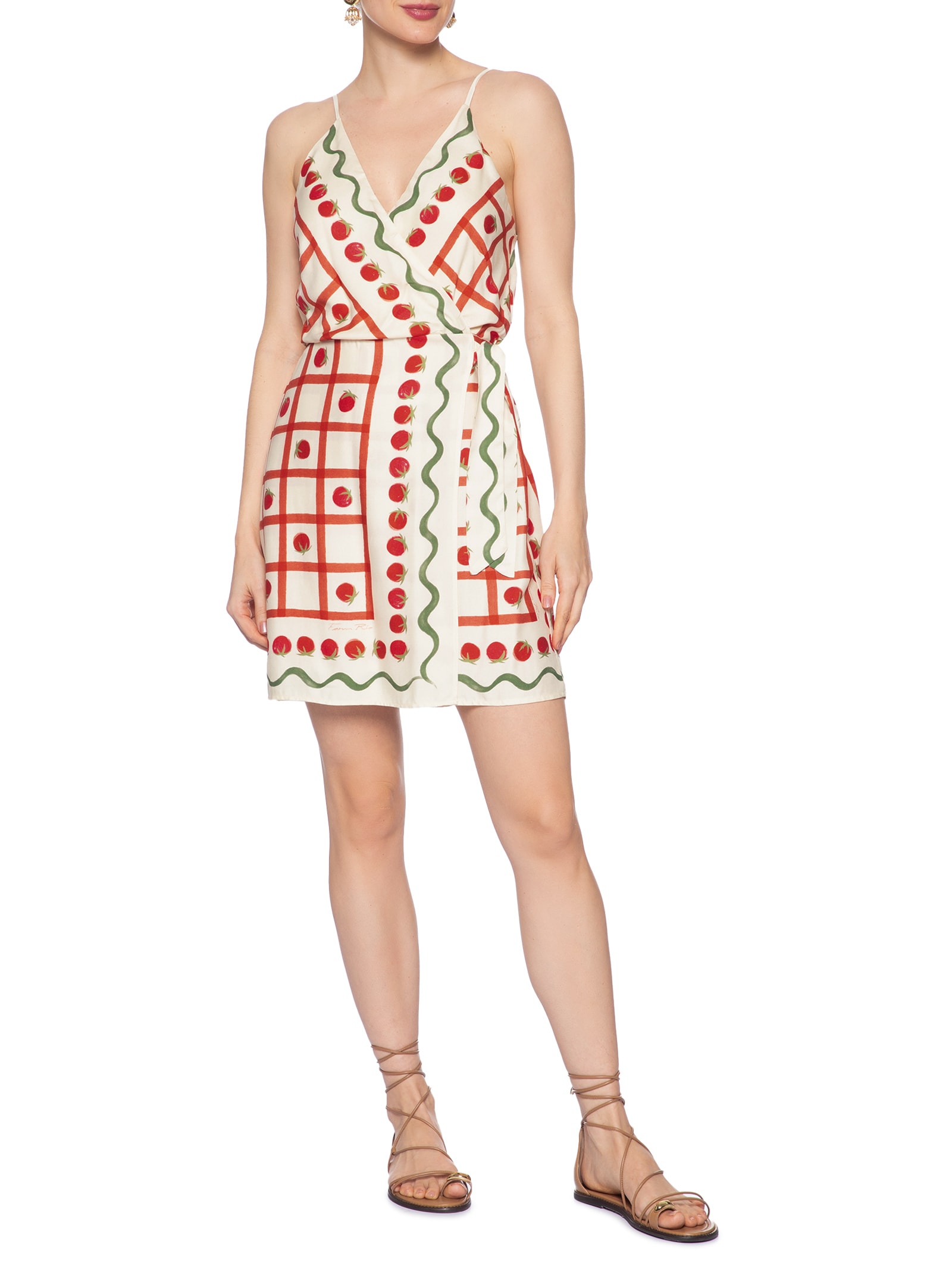 Vestido Curto Transpasse Lenço Tomatinho – Vermelho Farm