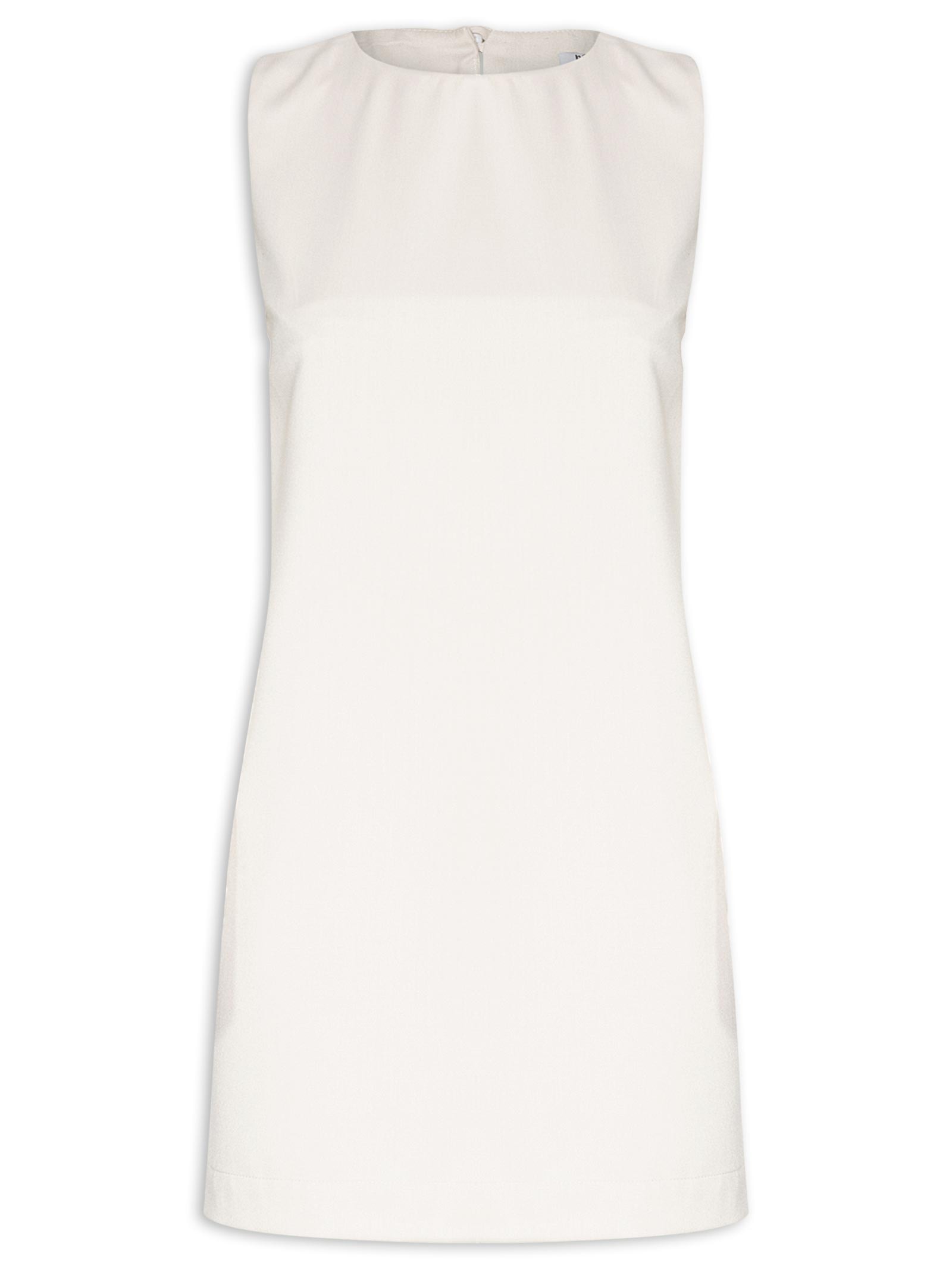 Vestido Curto Trapézio Bege Basiq