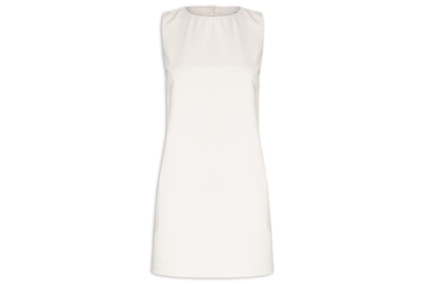 Vestido Curto Trapézio - Bege