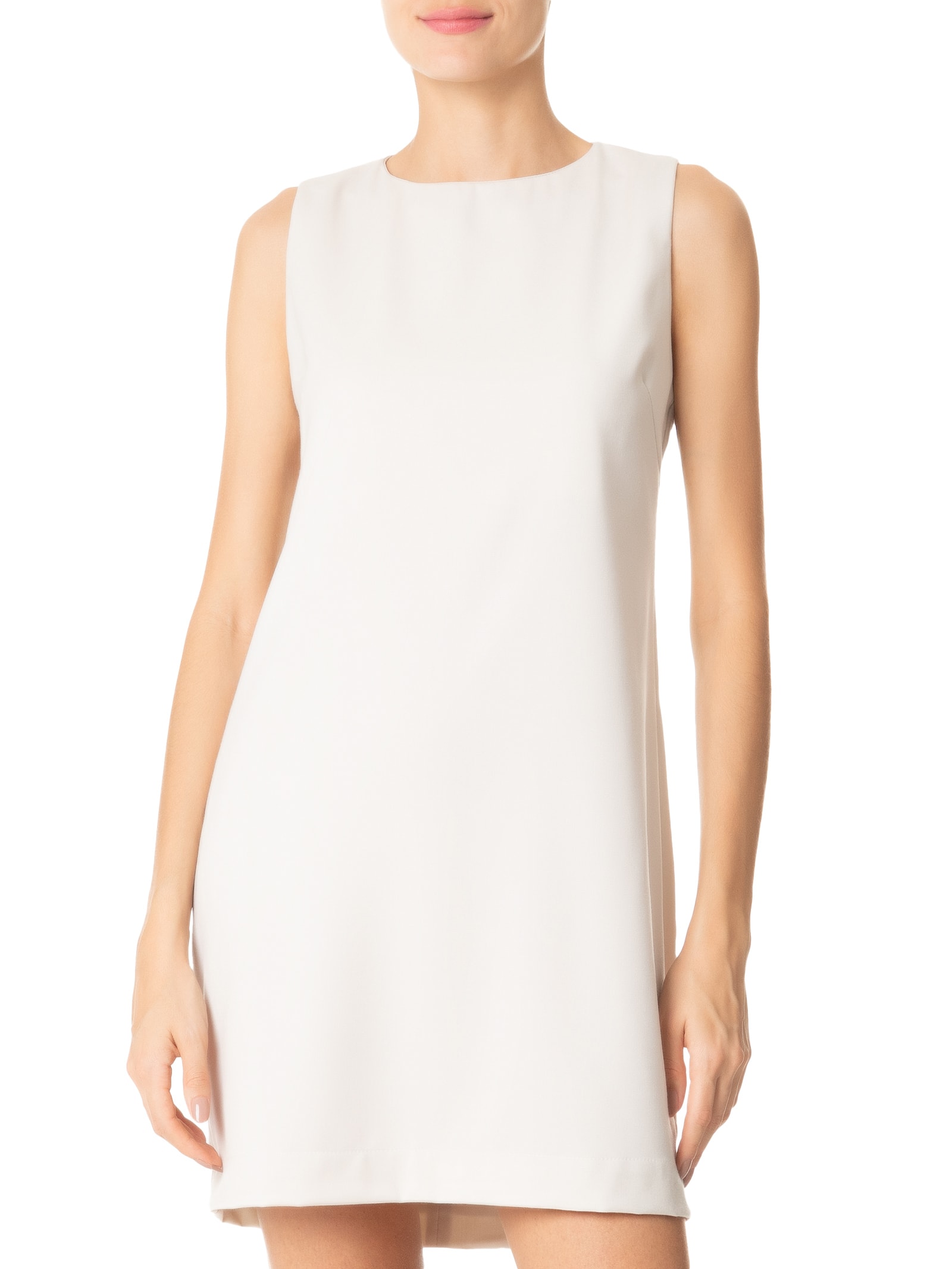 Vestido Curto Trapézio Bege Basiq