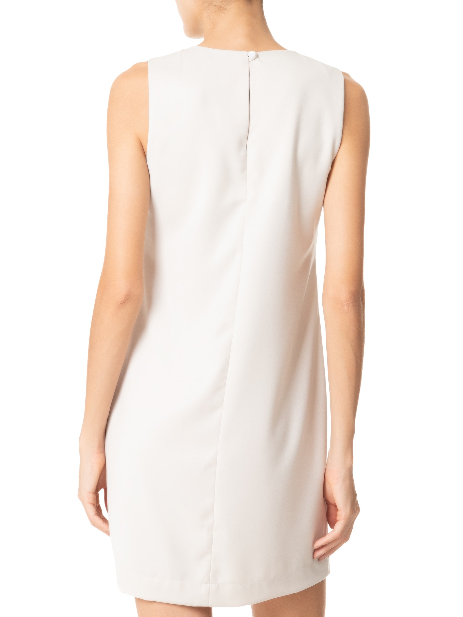 Vestido Curto Trapézio Bege Basiq