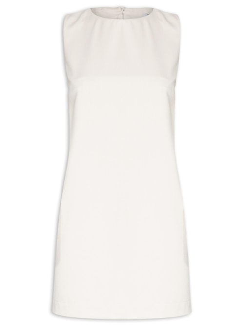 Vestido Curto Trapézio – Bege