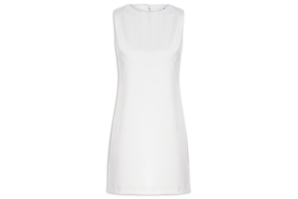 Vestido Curto Trapézio - Cinza