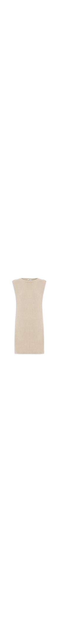 Vestido Curto Tricot Boxy - Bege