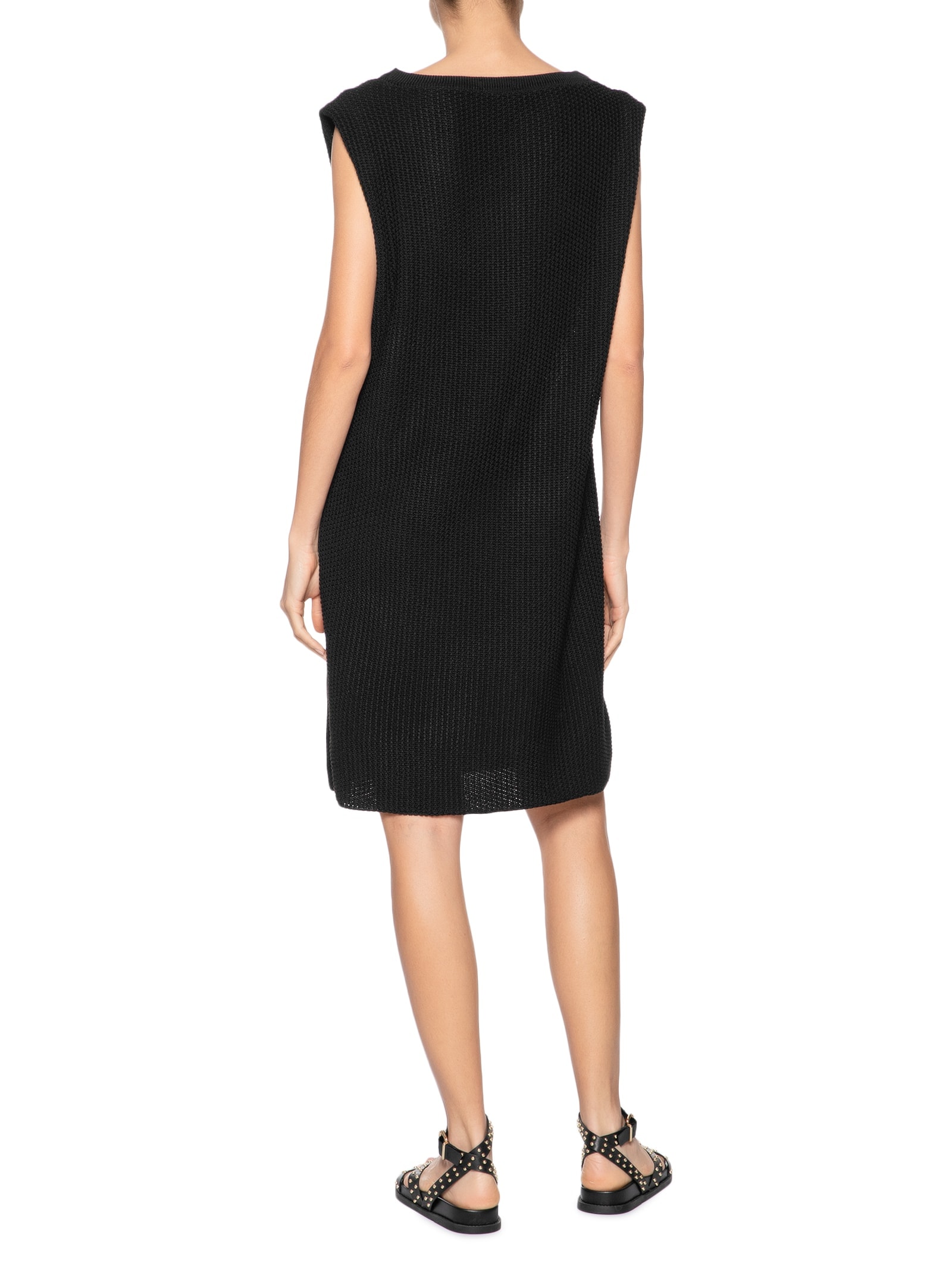 Vestido Curto Tricot Boxy Preto Basiq