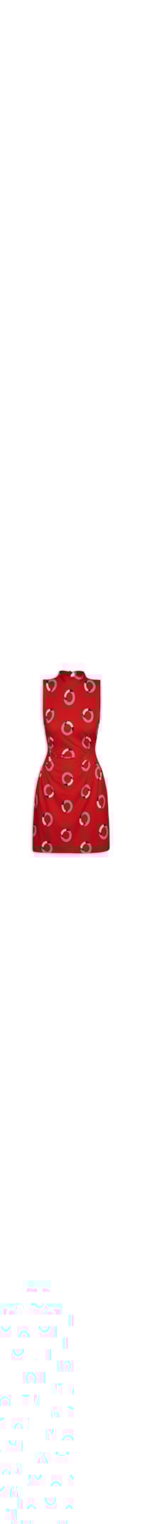 Vestido Curto Tuca Poá - Vermelho