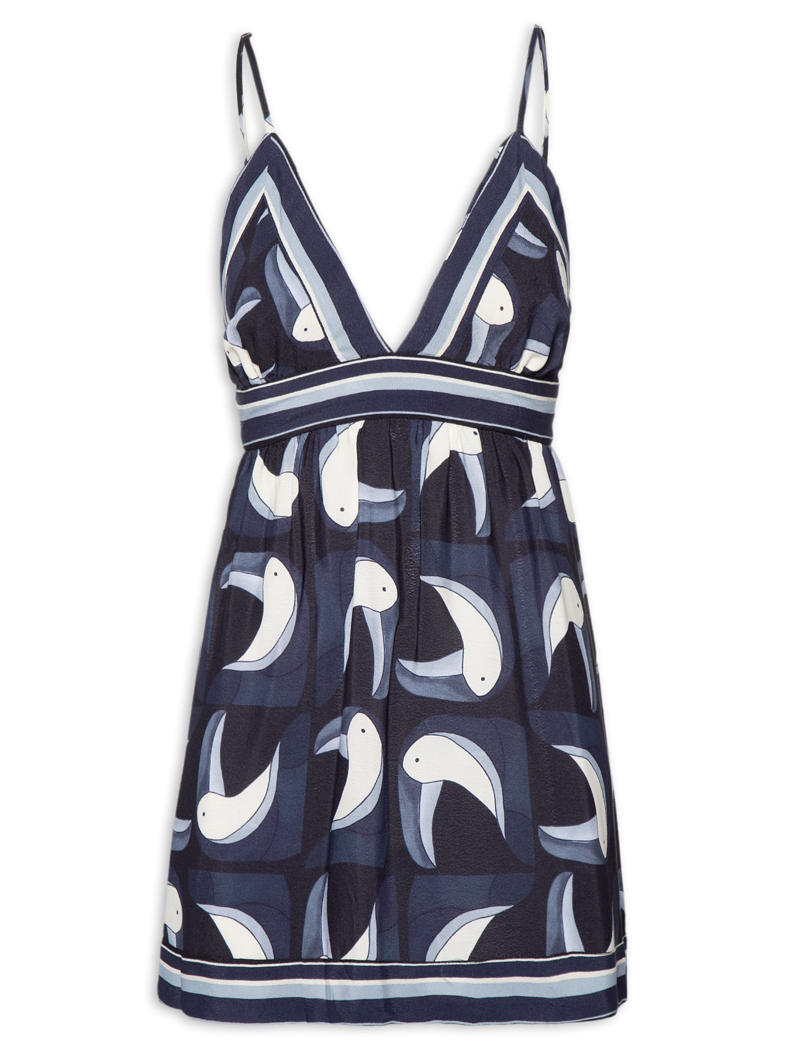Vestido Curto Tuca Tropical Preto Farm