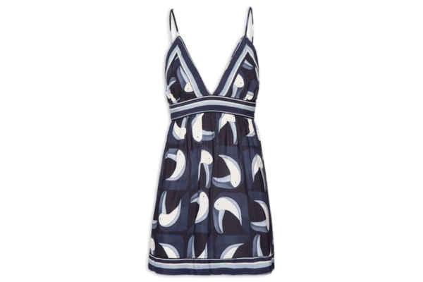 Vestido Curto Tuca Tropical - Preto