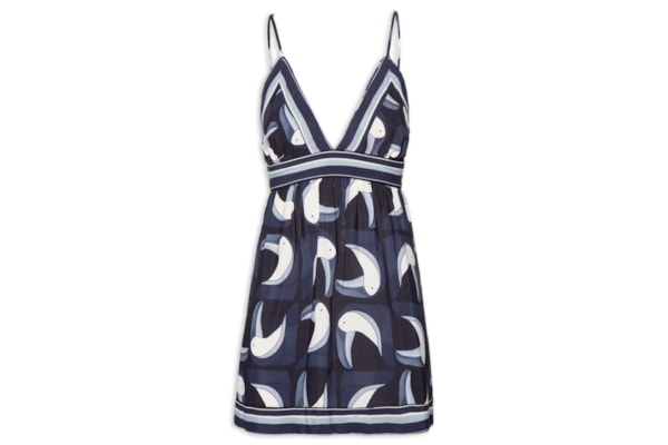 Vestido Curto Tuca Tropical - Preto