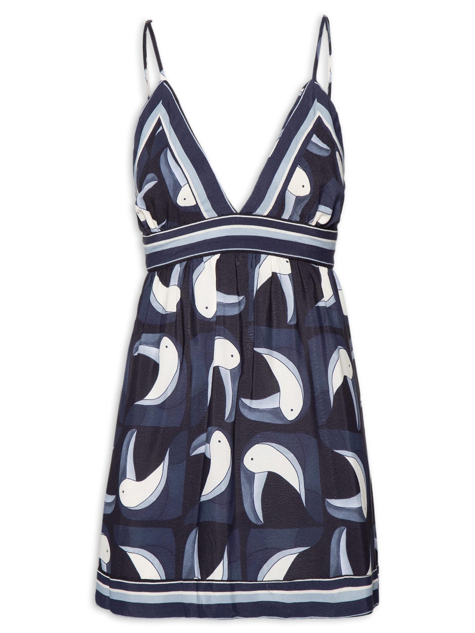 Vestido Curto Tuca Tropical Preto Farm
