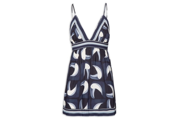 Vestido Curto Tuca Tropical - Preto
