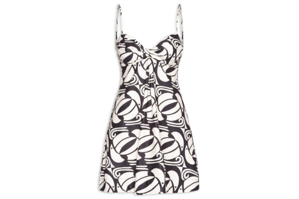 Vestido Curto Tuca Xadrez - Preto